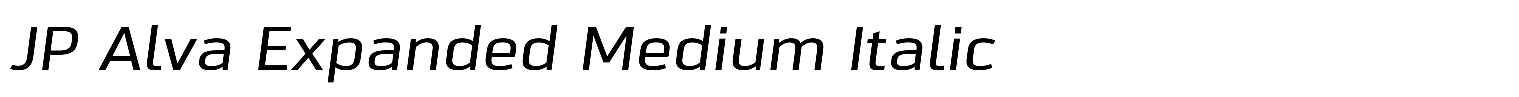 JP Alva Expanded Medium Italic